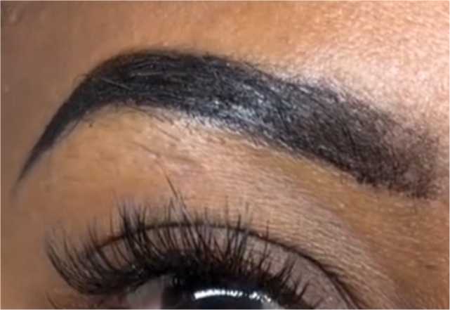 Brow finish